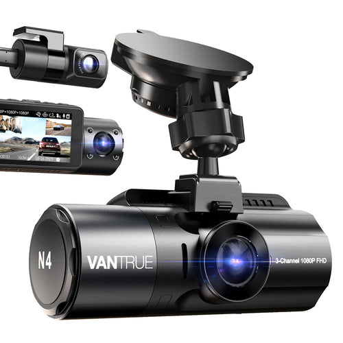 3 Channel Dash Cam for Car Camera Three Way Video Recorder Dashcam