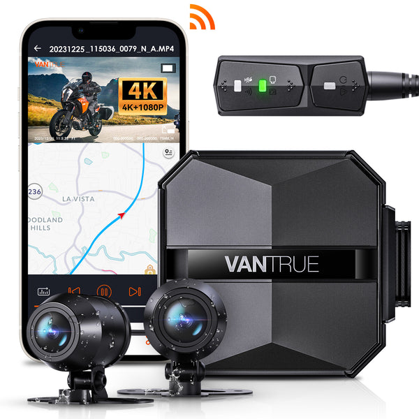 Motorcycle Dash Cam - Dual Cameras for Front and Rear - The Bikers' Den